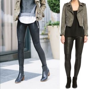 SPANX faux leather motto leggings XS